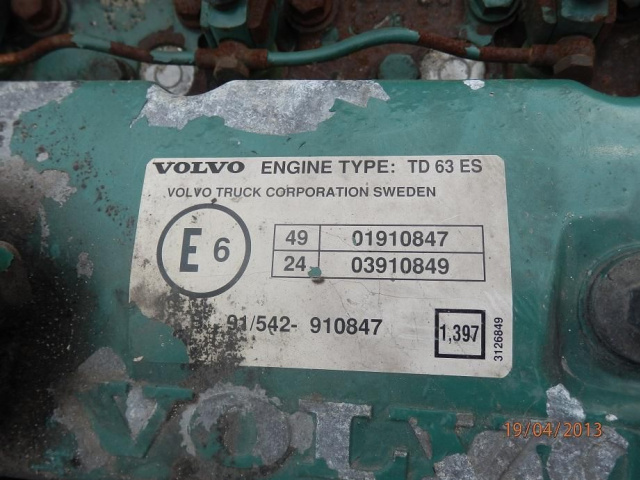 Двигатель VOLVO FL 6 180 KM ZE коробка передач