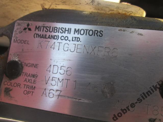 Двигатель MITSUBISHI L200 2007 2.5 TDI 4D56 W машине
