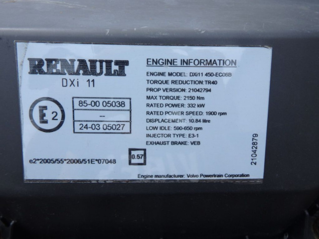 Renault Premium двигатель DXI 11 450 EURO5