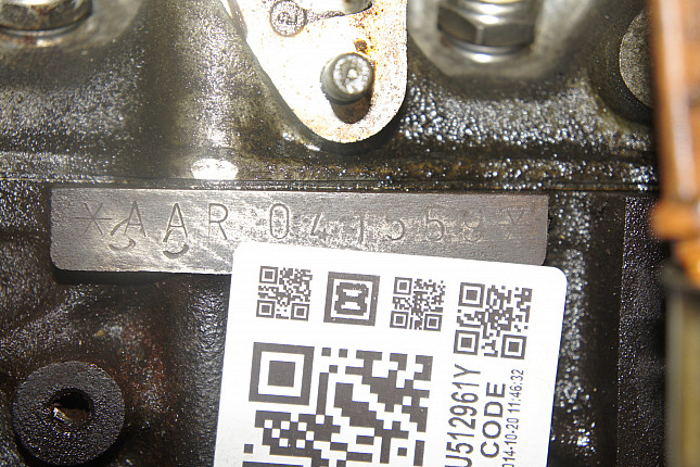 Номер двигателя и фотография площадки AUDI AAR