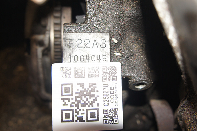 Номер двигателя и фотография площадки HONDA F22A3