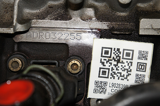 Номер двигателя и фотография площадки VW ADR