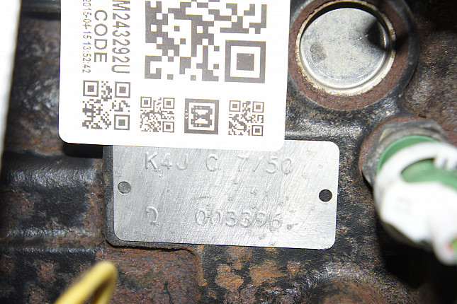 Номер двигателя и фотография площадки Renault K4J 750