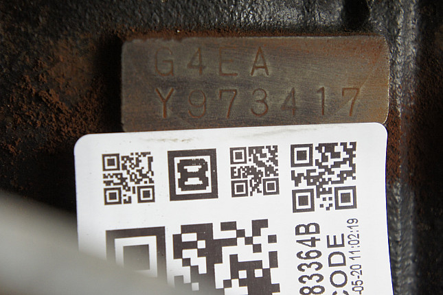 Номер двигателя и фотография площадки Hyundai G4EA