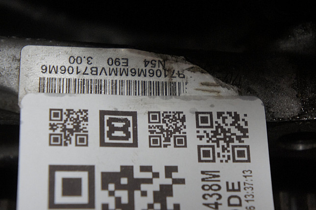 Номер двигателя и фотография площадки BMW N54 B30 A