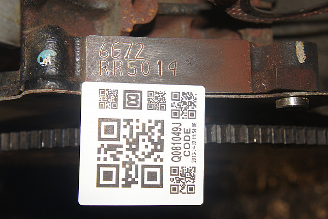 Номер двигателя и фотография площадки MITSUBISHI 6G72 