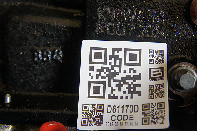 Номер двигателя и фотография площадки RENAULT K4MV838
