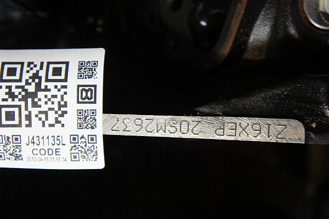 Номер двигателя и фотография площадки OPEL Z 16 XER