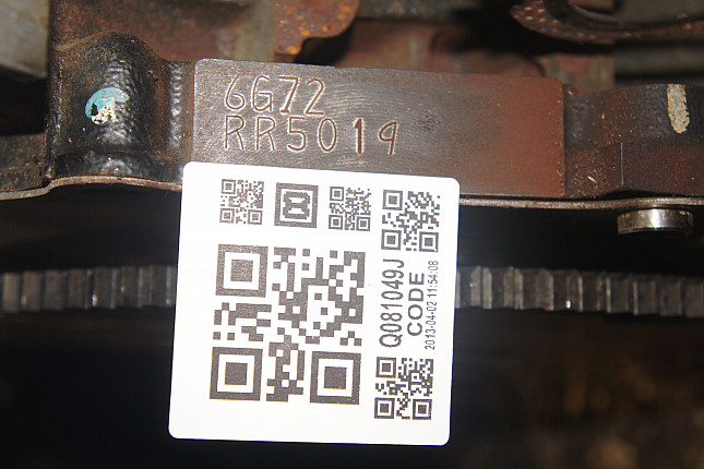 Номер двигателя и фотография площадки MITSUBISHI 6G72 