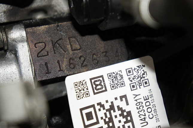 Номер двигателя и фотография площадки Toyota 2KD-FTV
