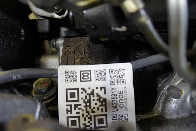 Номер двигателя и фотография площадки Toyota 2KD-FTV