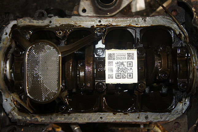 Фотография блока двигателя без поддона (коленвала) TOYOTA 4E-FE
